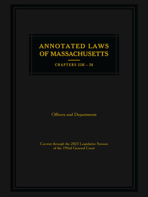 cover image of Annotated Laws of Massachusetts